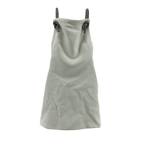 Versace White Viscose Wool Cocktail Dress Size 36 - Picture 2 of 9